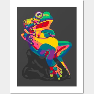 Just Chillin' Tree Frogs Posters and Art